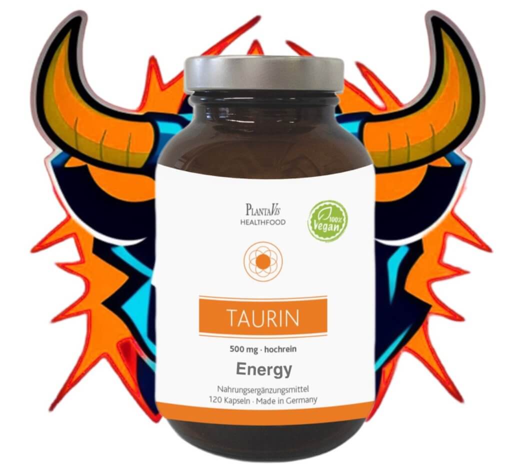 Taurin Energy Kapseln Taurin Kapseln – Energiestark durch den Tag 60 Tage Versorgung  Inhalt: 120 Kapseln | Füllmenge: 71,5 g.