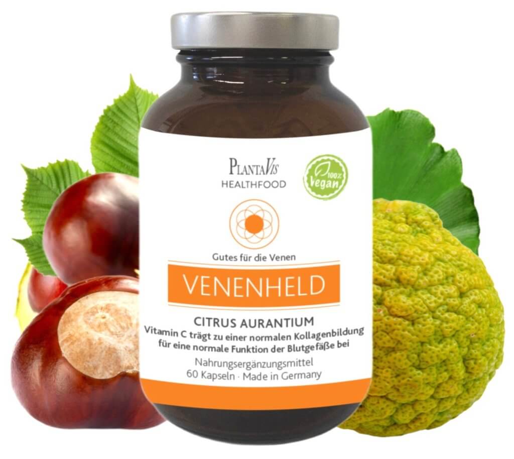 VenenHeld Citrus Aurantium Kapseln Gutes für die Venen und Blutgefässe  Citurs Aurantium Kapseln mit natürlichem Zellschutz Komplex