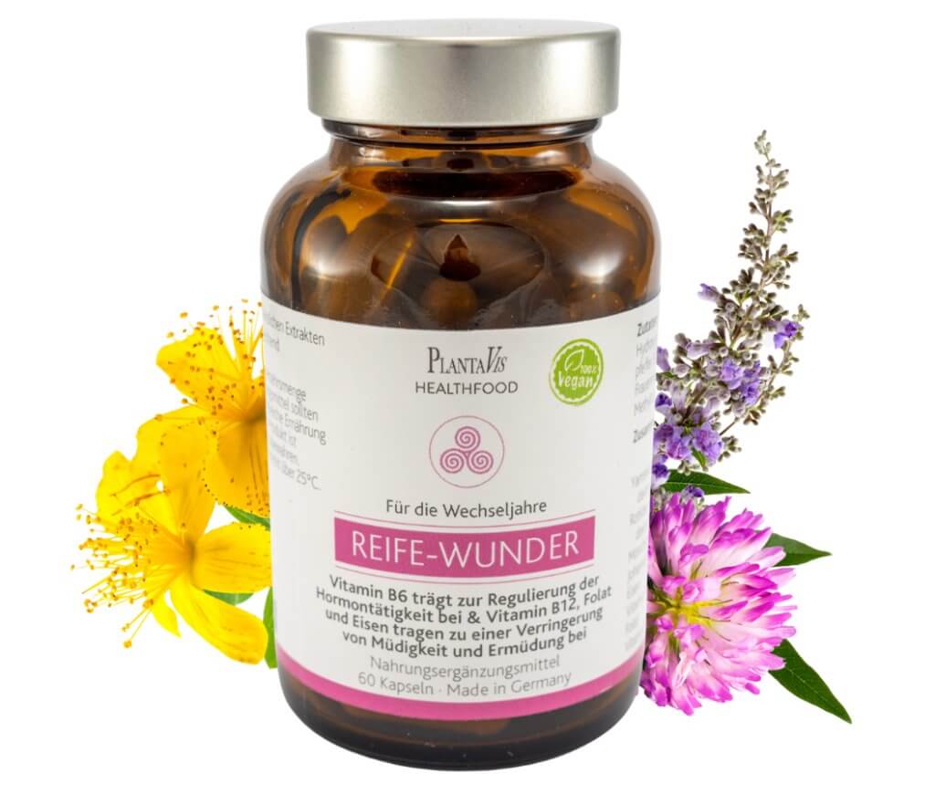 Reife-Wunder Kapseln – Für die Wechseljahre – Frauenbalance 30 Tage Versorgung  Inhalt: 60 Kapseln | Füllmenge: 54,7 g.